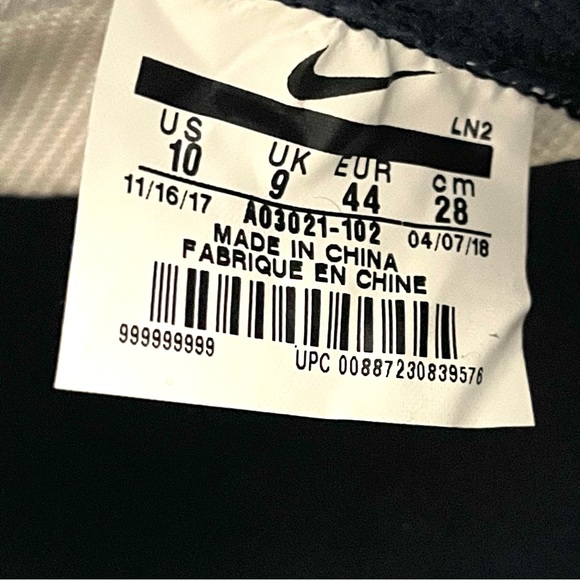 Nike Vapor Untouchable Pro TD 3 Football Cleats Size 10 AO3021-102 - Picture 6 of 6